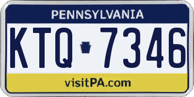 PA license plate KTQ7346