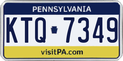PA license plate KTQ7349