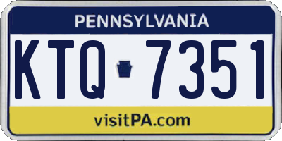 PA license plate KTQ7351