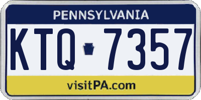PA license plate KTQ7357