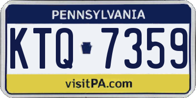 PA license plate KTQ7359