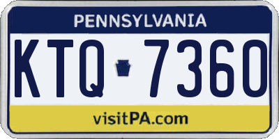 PA license plate KTQ7360