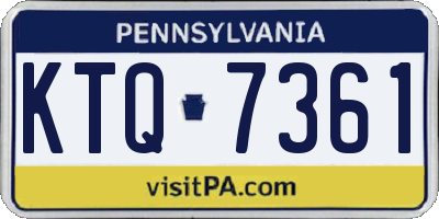 PA license plate KTQ7361