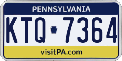 PA license plate KTQ7364