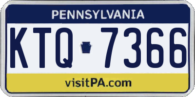 PA license plate KTQ7366