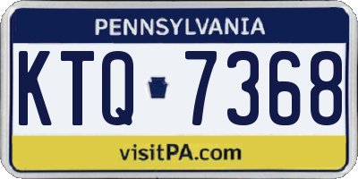 PA license plate KTQ7368