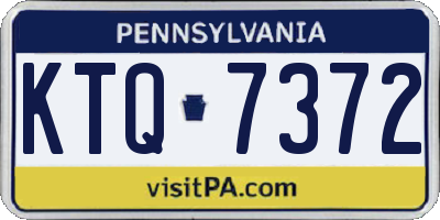 PA license plate KTQ7372