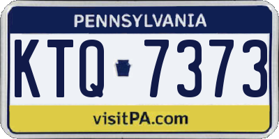 PA license plate KTQ7373