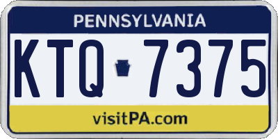 PA license plate KTQ7375