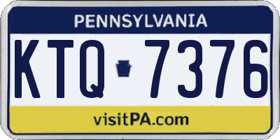PA license plate KTQ7376
