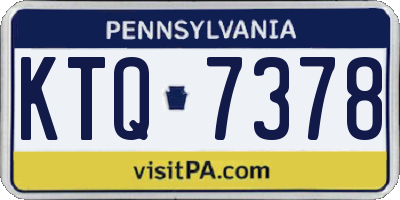 PA license plate KTQ7378
