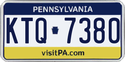 PA license plate KTQ7380