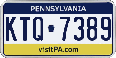 PA license plate KTQ7389
