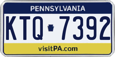 PA license plate KTQ7392