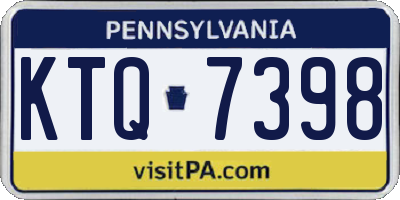 PA license plate KTQ7398