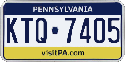 PA license plate KTQ7405