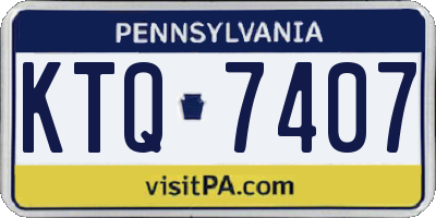 PA license plate KTQ7407
