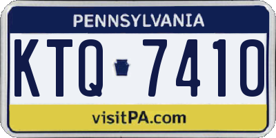 PA license plate KTQ7410