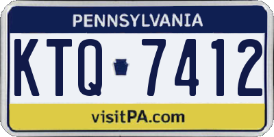 PA license plate KTQ7412