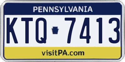 PA license plate KTQ7413