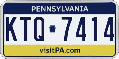PA license plate KTQ7414