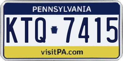 PA license plate KTQ7415