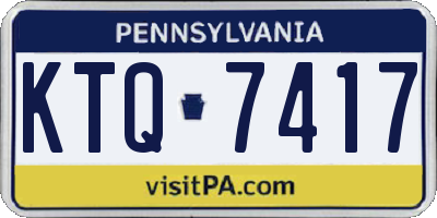 PA license plate KTQ7417