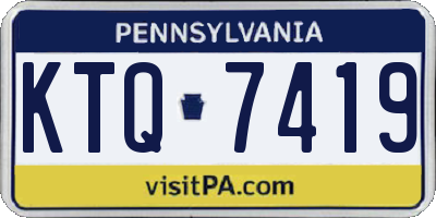 PA license plate KTQ7419