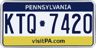 PA license plate KTQ7420