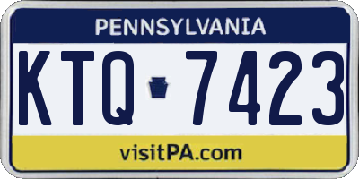 PA license plate KTQ7423