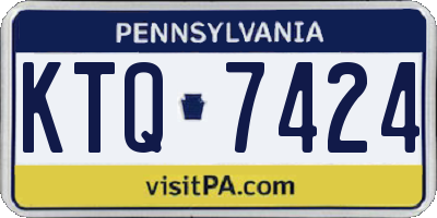 PA license plate KTQ7424