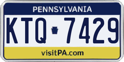 PA license plate KTQ7429