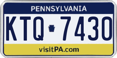 PA license plate KTQ7430