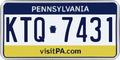 PA license plate KTQ7431