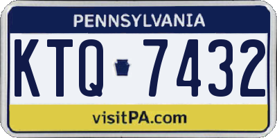 PA license plate KTQ7432