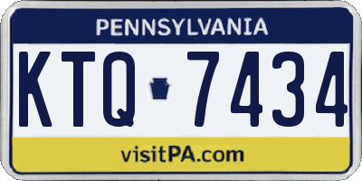PA license plate KTQ7434