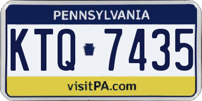 PA license plate KTQ7435