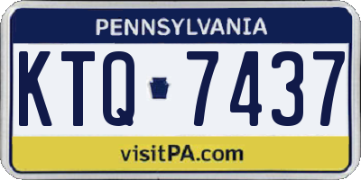 PA license plate KTQ7437
