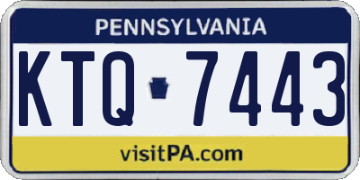 PA license plate KTQ7443