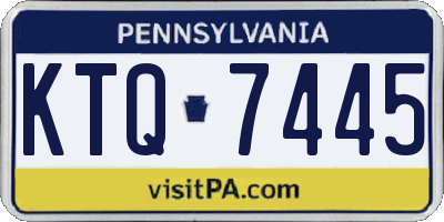 PA license plate KTQ7445