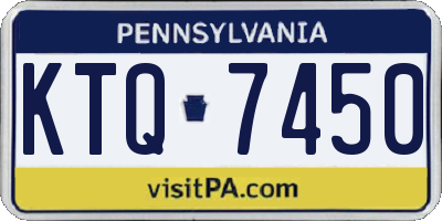 PA license plate KTQ7450