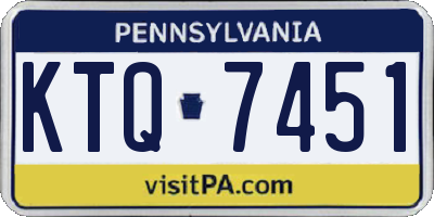 PA license plate KTQ7451