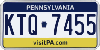 PA license plate KTQ7455