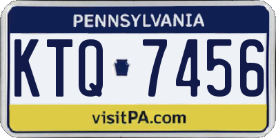 PA license plate KTQ7456