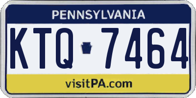 PA license plate KTQ7464