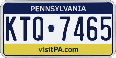 PA license plate KTQ7465