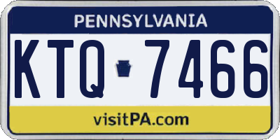 PA license plate KTQ7466