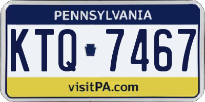 PA license plate KTQ7467