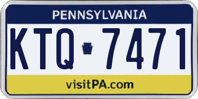 PA license plate KTQ7471