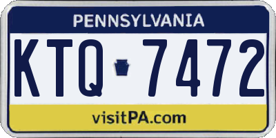 PA license plate KTQ7472